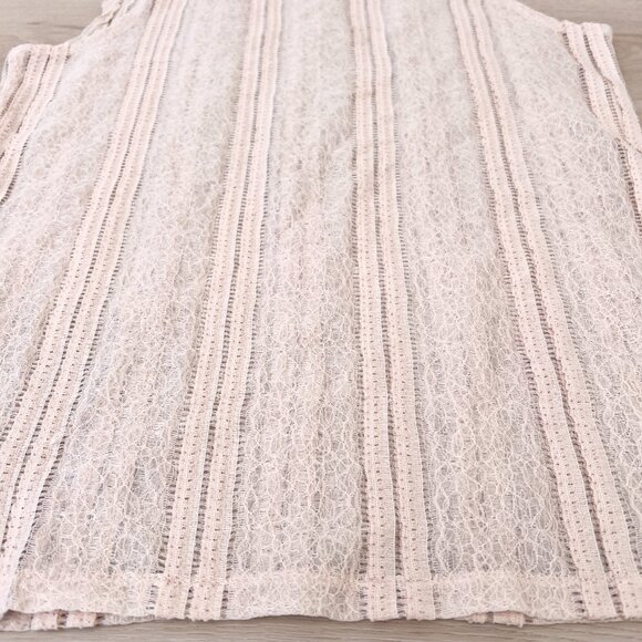 Anarkh Lace Sleeveless Top in 'Vintage Ivory' Size Medium Made in USA / Coquette - Picture 5 of 14